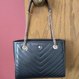 kate spade amelia small tote black leather handbag